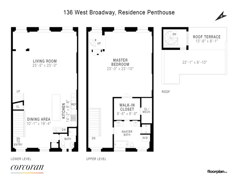 136 West Broadway, PH | floorplan | View 10