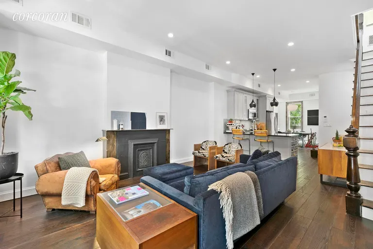 New York City Real Estate | View 436A Marion Street | Oversized living room with 10' ceilings! | View 3