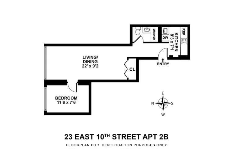 23 East 10th Street, 2B | floorplan | View 5