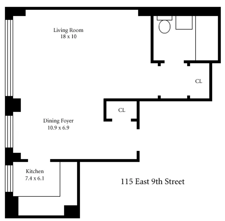 115 East 9th Street, 11M | floorplan | View 5