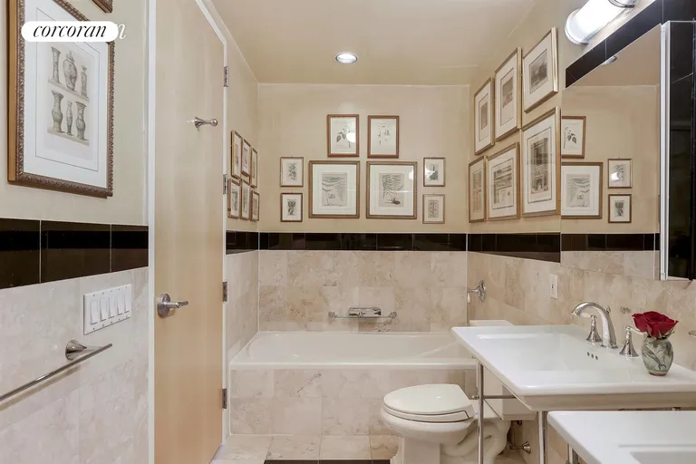 New York City Real Estate | View 38 Warren Street, 8C | Master Bathroom with separate soaking tub | View 8