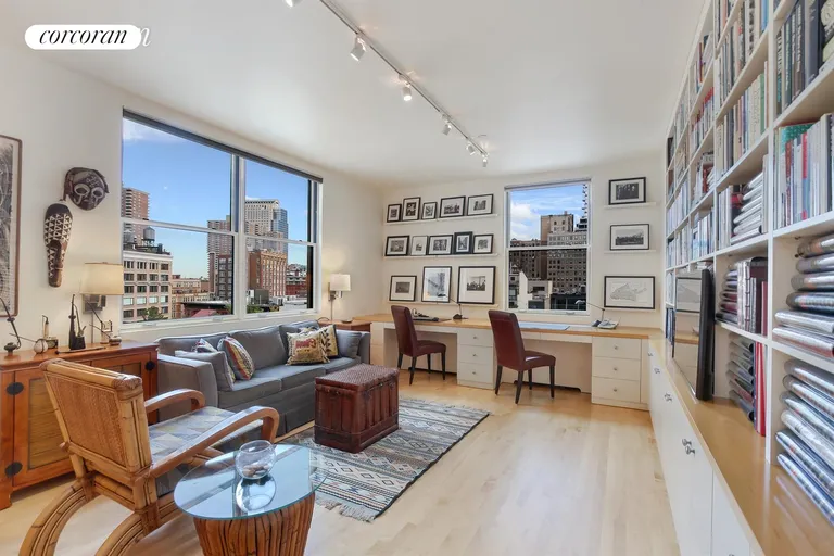 New York City Real Estate | View 38 Warren Street, 8C | Second  Bedroom with double exposures | View 9