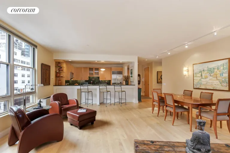 New York City Real Estate | View 38 Warren Street, 8C | Living Room/Dining Room | View 13