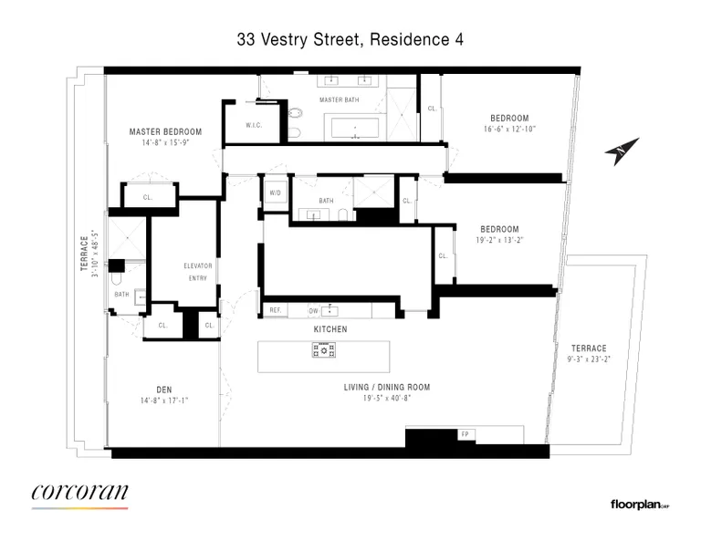 33 Vestry Street, 4TH FLR | floorplan | View 12