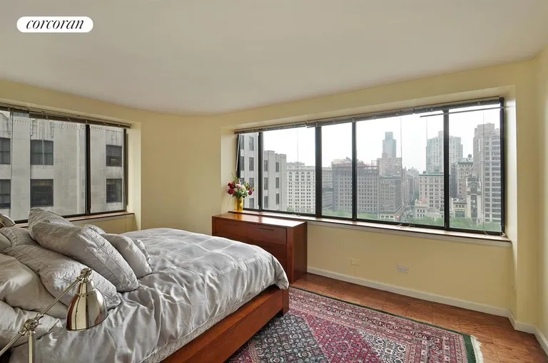 New York City Real Estate | View 45 East 25th Street, 19B | Large bedroom with park view & huge walk-in closet | View 4