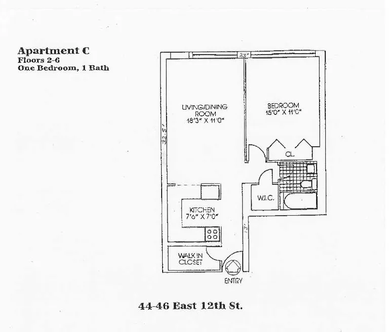 44 East 12th Street, 6C | floorplan | View 4