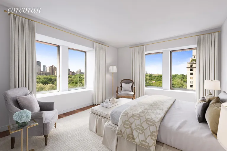 New York City Real Estate | View 795 Fifth Avenue, 1105-11 | Virtual Rendering // Master Bedroom  | View 11