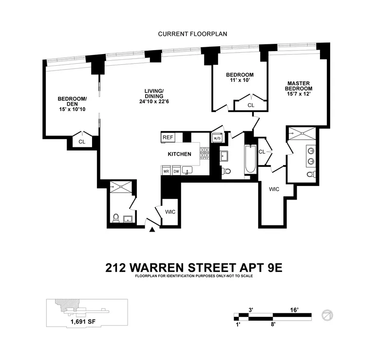 212 Warren Street, 9E | floorplan | View 12