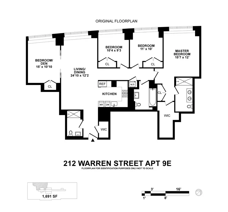 212 Warren Street, 9E | floorplan | View 13