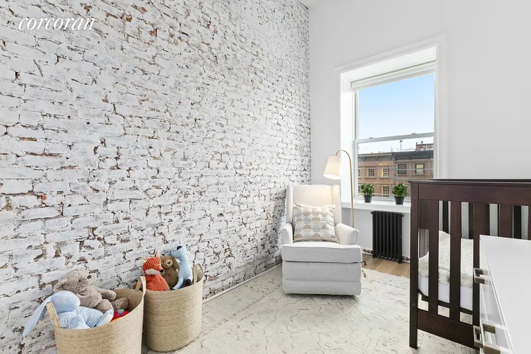New York City Real Estate | View 86 2nd Place, 4 | Charming exposed brick in 2nd bedroom | View 11
