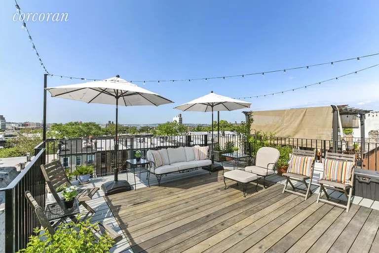 New York City Real Estate | View 86 2nd Place, 4 | Enormous private roof deck with 360-degree views | View 2