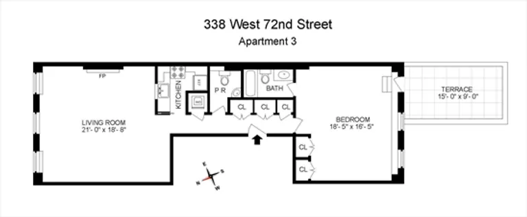 338 West 72nd Street, 3RD | floorplan | View 10