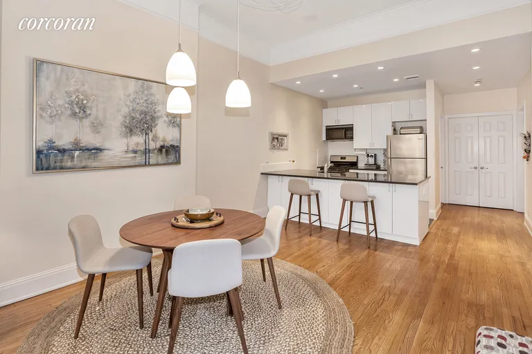 New York City Real Estate | View 31 West 82nd Street, PARLOR | Dining into Open Kitchen | View 3