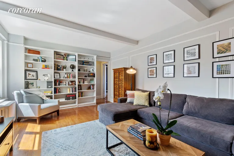 New York City Real Estate | View 200 West 108th Street, 11C | Living Room with Built Ins | View 2