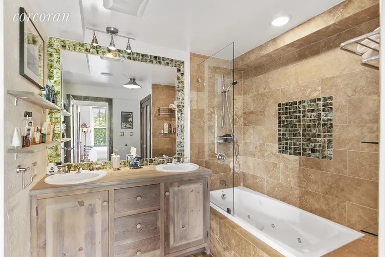 New York City Real Estate | View 37 Powers Street, 3B | Large bathroom with dual vanity | View 5