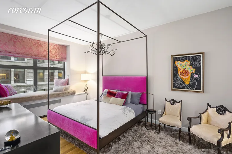 New York City Real Estate | View 240 Park Avenue South, 5C | Master bedroom with full window seat | View 3