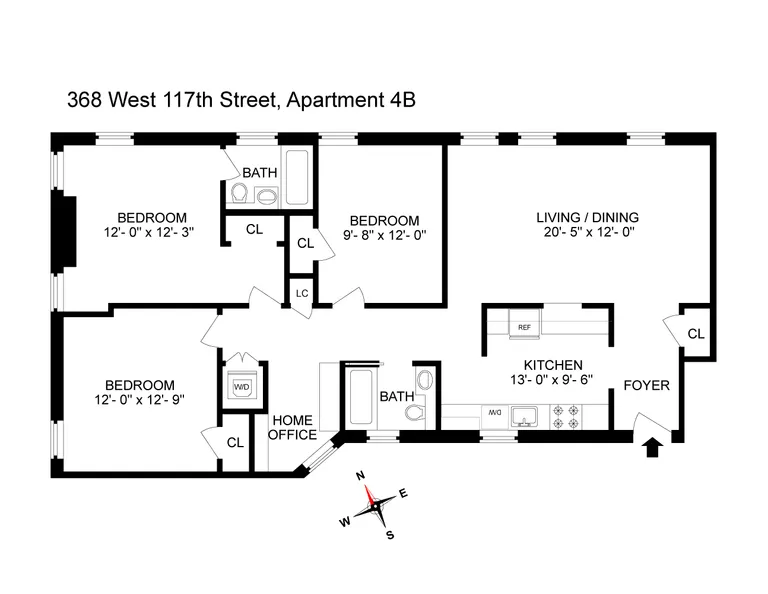 368 West 117th Street, 4B | floorplan | View 11