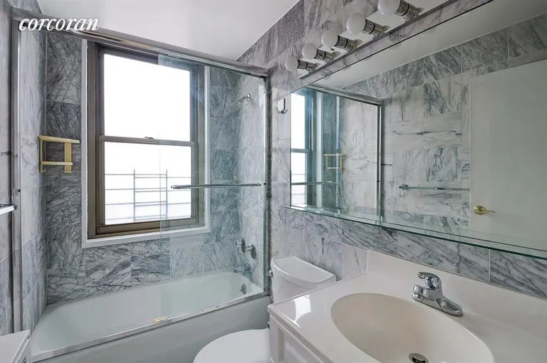 New York City Real Estate | View 301 East 79th Street, 30B | Marble Bath | View 5