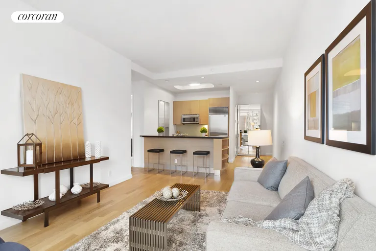 New York City Real Estate | View 325 Fifth Avenue, 21-G | Living Room and Kitchen  | View 3