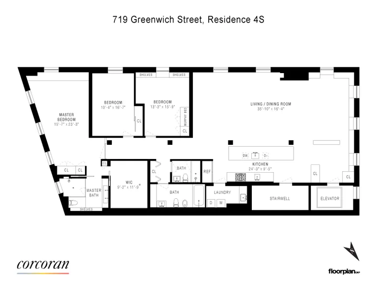 719 Greenwich Street, 4S | floorplan | View 16