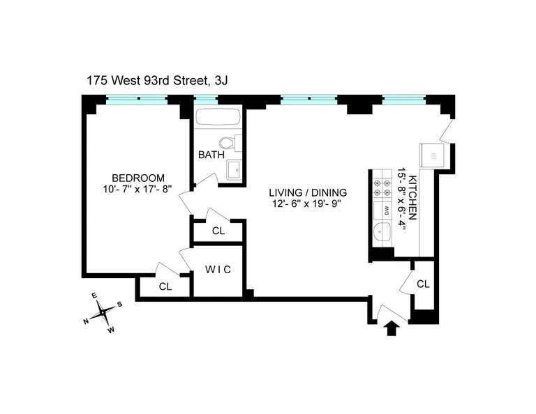175 West 93rd Street, 3J | floorplan | View 6