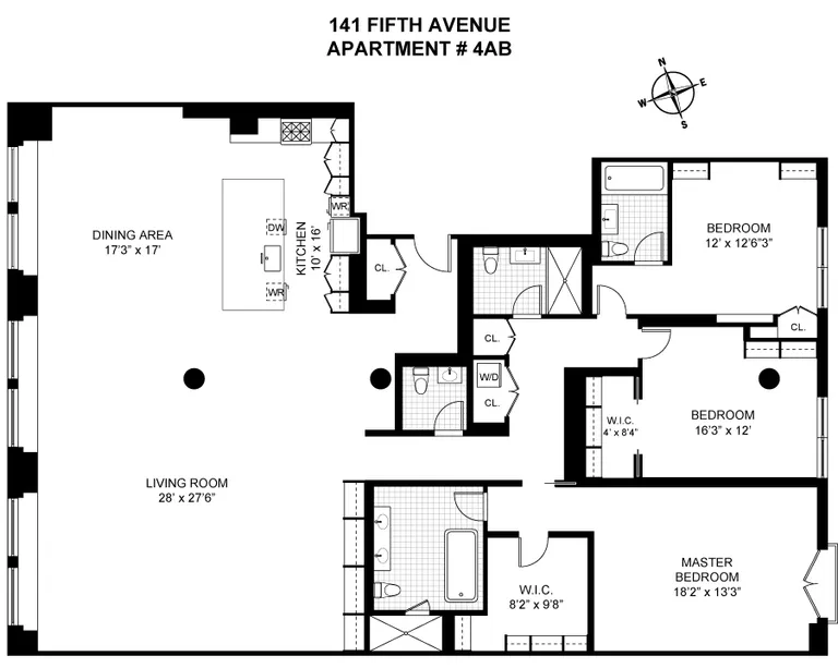 141 Fifth Avenue, 4AB | floorplan | View 6