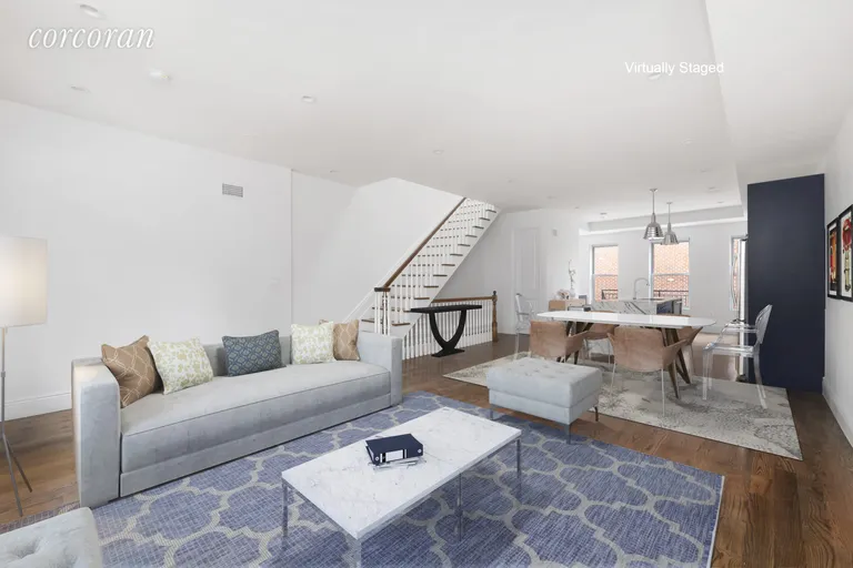New York City Real Estate | View 385 Hawthorne Street | Living/Dining/Kitchen Great Room | View 3