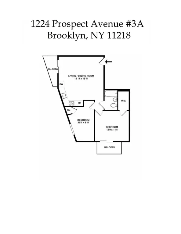 1224 Prospect Avenue, 3A | floorplan | View 8