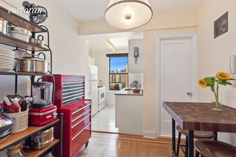 New York City Real Estate | View 123 West 93rd Street, 9A | Windowed kitchen and dining area | View 2
