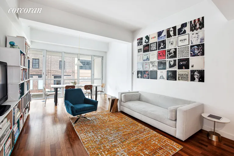 New York City Real Estate | View 125 North 10th Street, S2I | Large sunlit living room | View 2