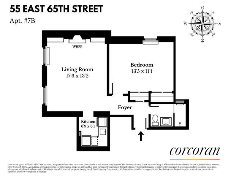 55 East 65th Street, 7B | floorplan | View 6