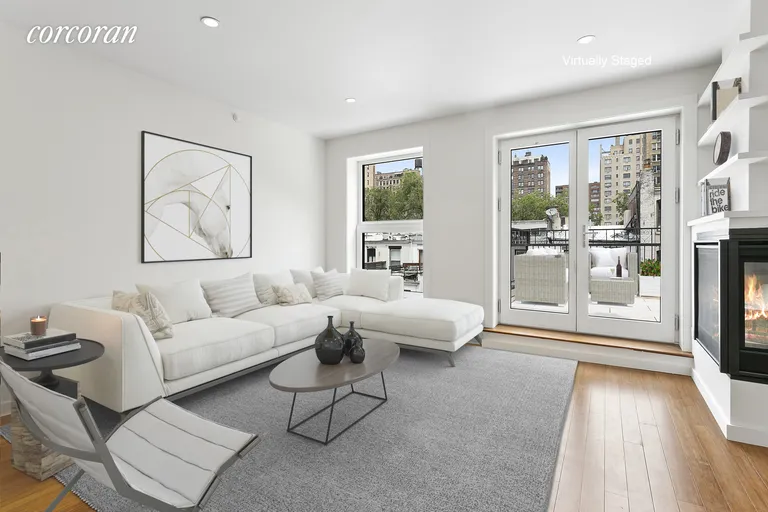 New York City Real Estate | View 25 West 94th Street, 2 | Living Room virtually staged | View 3