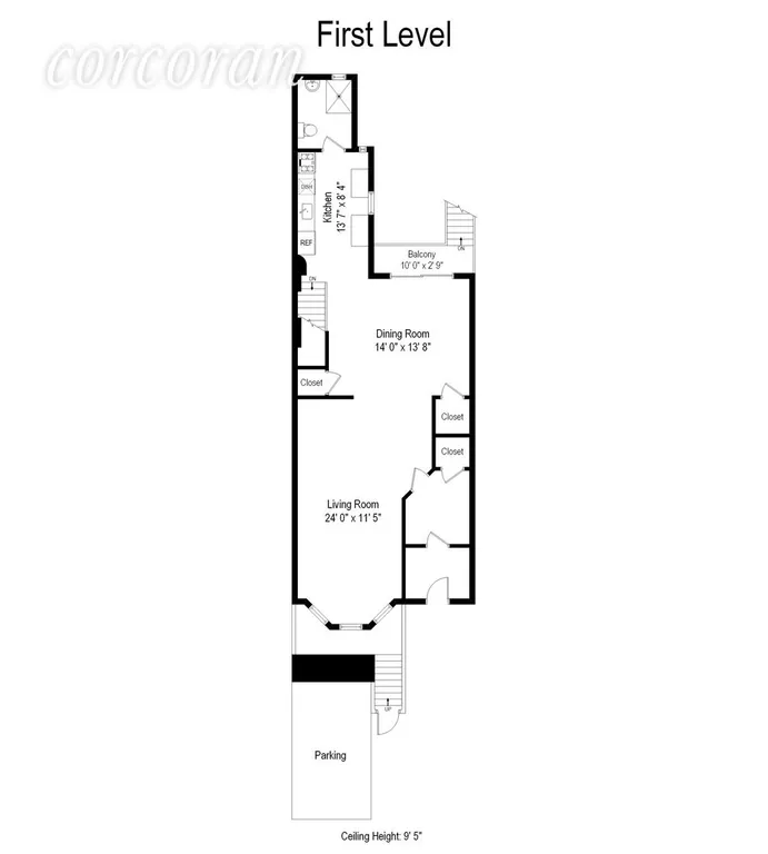 New York City Real Estate | View 130 88th Street, 1 | Floor Plan | View 6