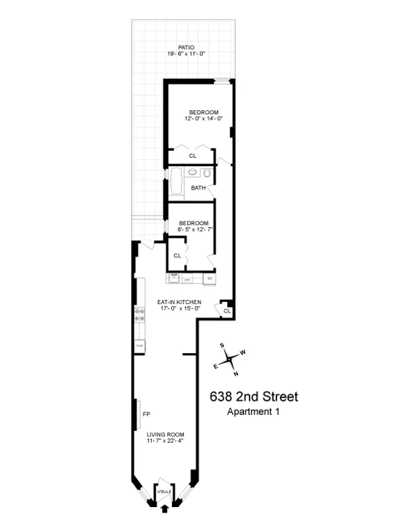 638 2nd Street, GARDEN | floorplan | View 5