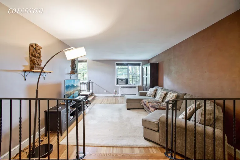 New York City Real Estate | View 2600 Henry Hudson Pkwy, 4B | Sunken Living Room | View 2
