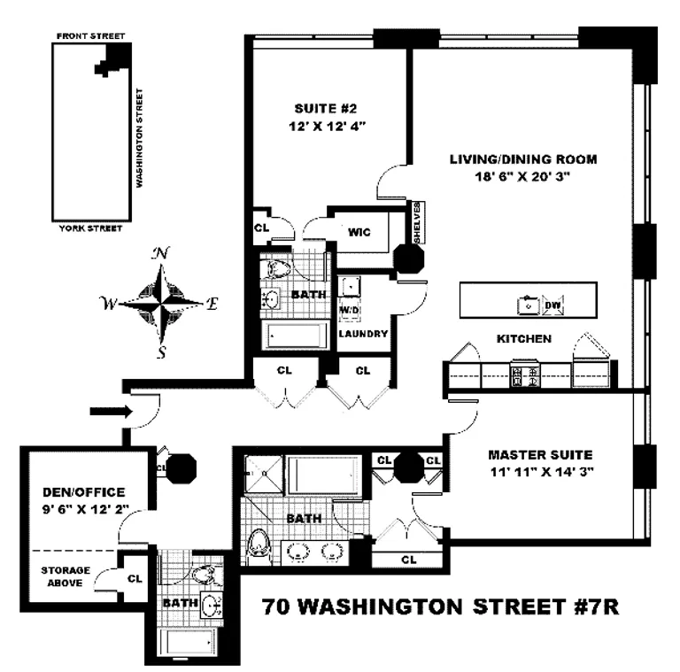 70 Washington Street, 7R | floorplan | View 5