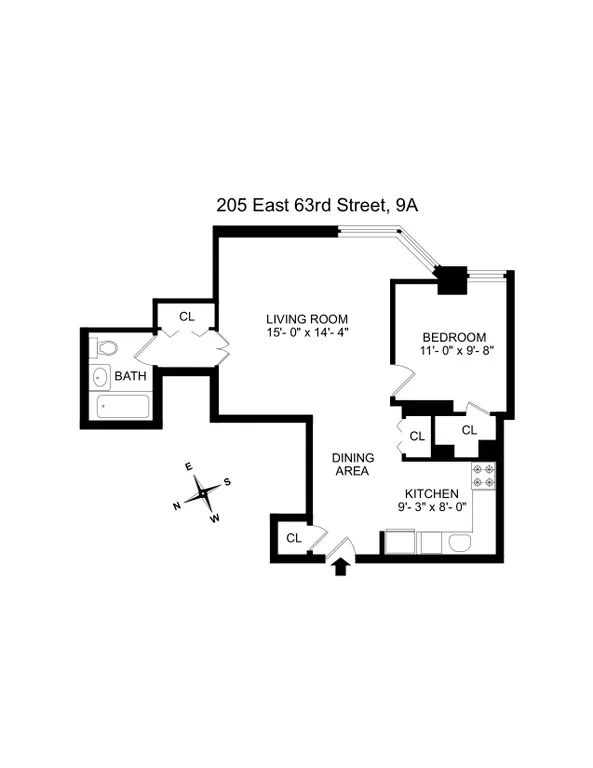 205 East 63rd Street, 9A | floorplan | View 2