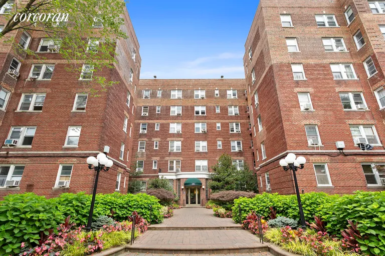 New York City Real Estate | View 280 Ocean Parkway, 4V | beautifully landscaped entrance | View 7