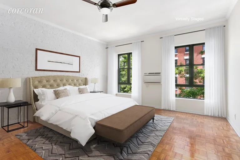 New York City Real Estate | View 230 East 11th Street, 2 | Elegant Bedroom with room for King Sized Bed | View 9