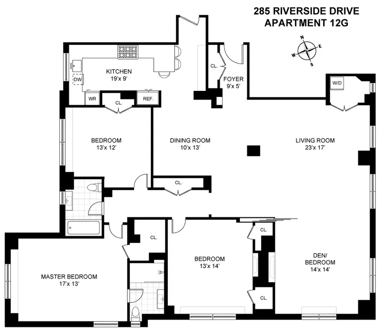 285 Riverside Drive, 12G | floorplan | View 11