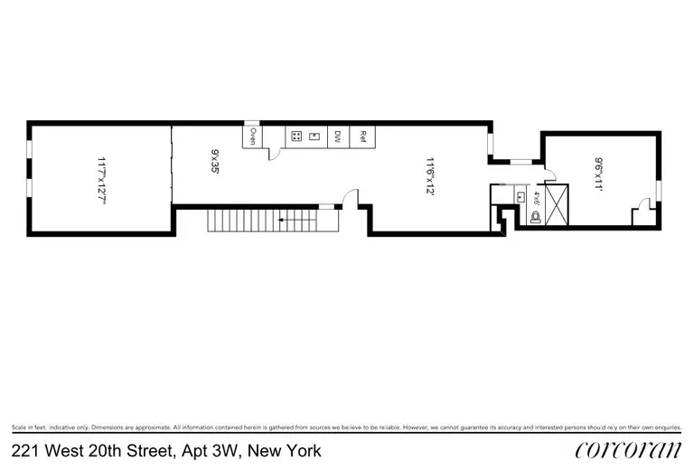 221 West 20th Street, 3W | floorplan | View 7