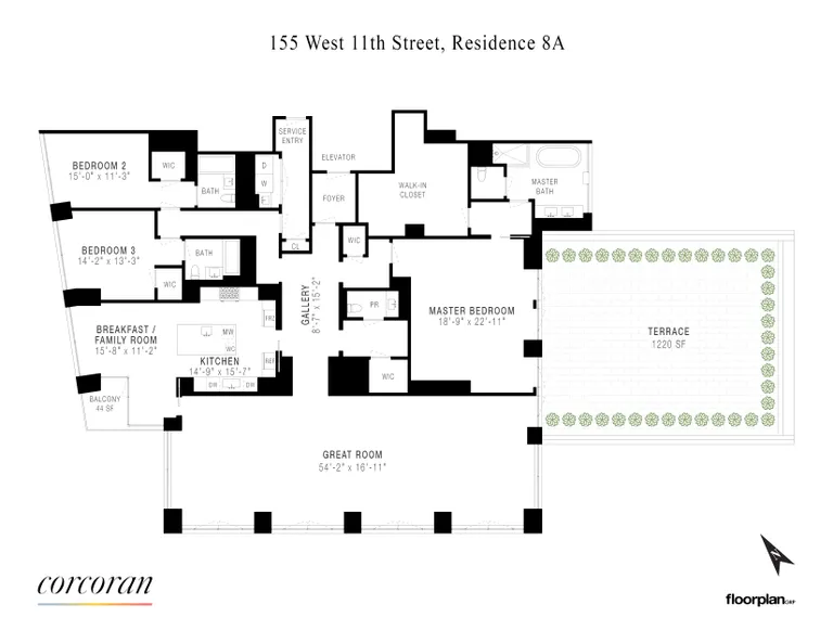 155 West 11th Street, 8A | floorplan | View 16