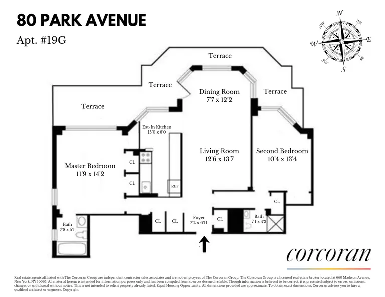 80 Park Avenue, 19G | floorplan | View 11