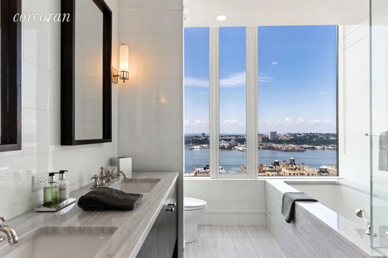 New York City Real Estate | View 245 West 99th Street, 26B | Master Bathroom | View 16