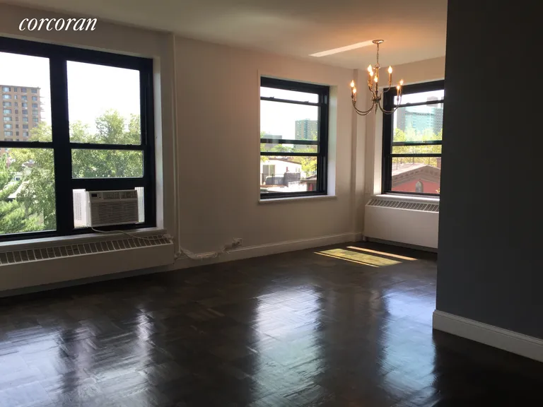 New York City Real Estate | View 205 Clinton Avenue, 6F | Living Room & Dining Alcove | View 3
