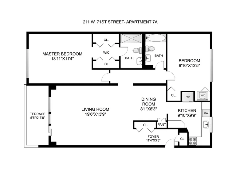 211 West 71st Street, 7A | floorplan | View 6