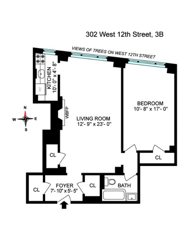 302 West 12th Street, 3B | floorplan | View 17