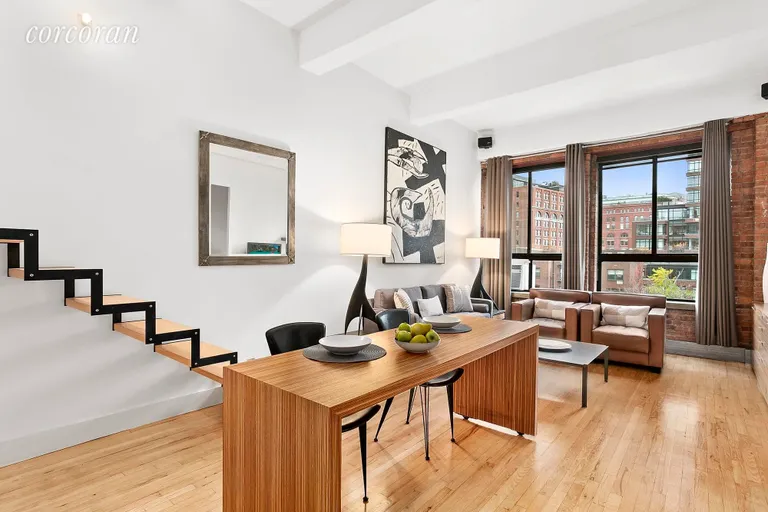 New York City Real Estate | View 165 Perry Street, 5D | Dining area in living room | View 2
