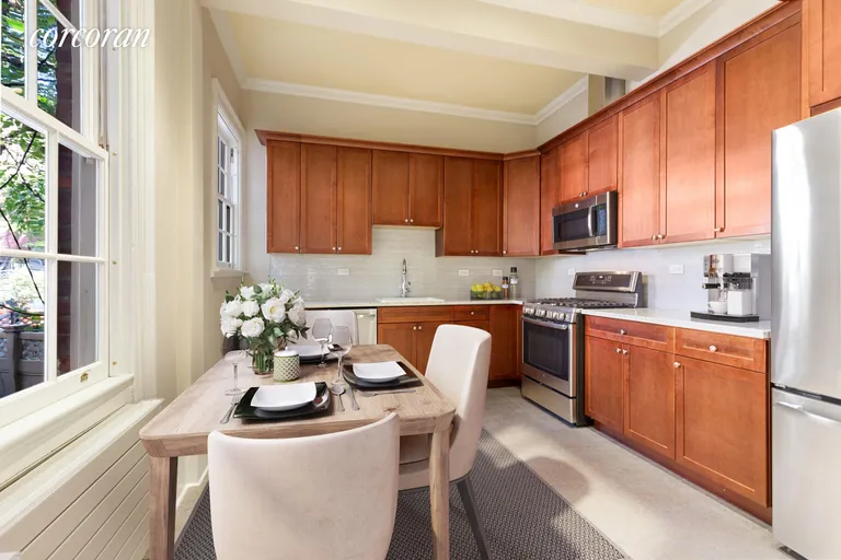New York City Real Estate | View 489 Hudson Street, 1 | Virtually Staged Kitchen  | View 3