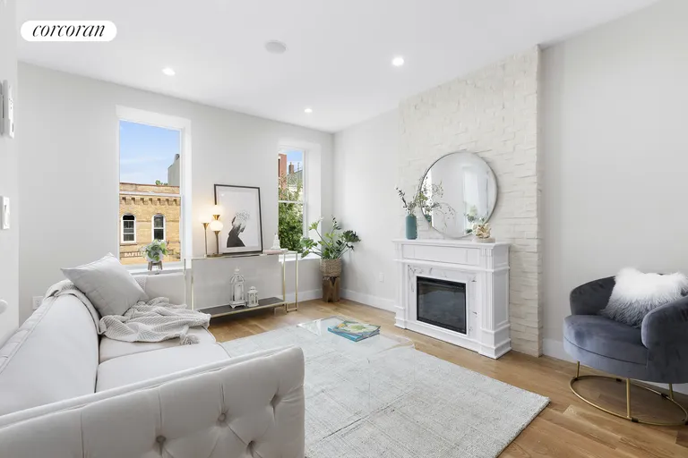New York City Real Estate | View 140 Jefferson Avenue, 2 | Massive, light-flooded living room! | View 5